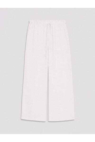 LC Waikiki Nevavm Women's Wide Leg Pants with Elastic Waist and Difference in...