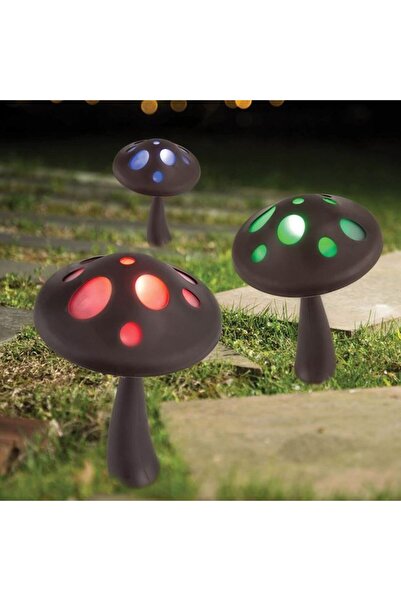 BAMI NETWORK Lampa solara ciuperca LED multicolor Ø18x27cm pentru gradina