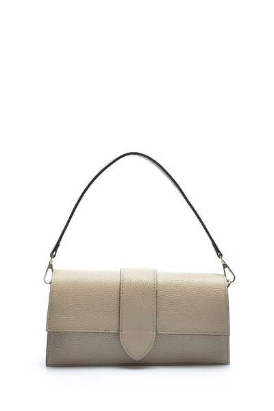 SimpleFind Carla Ferreri Geanta piele -Marta-Taupe,Geanta de mana piele natur...