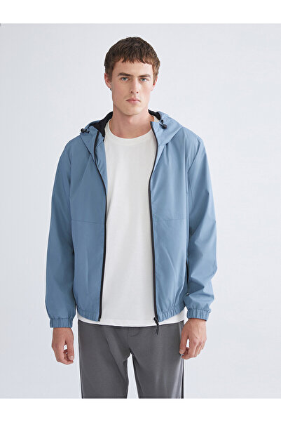 LC Waikiki Xside Blue Standard Fit Hooded Men's Raincoat