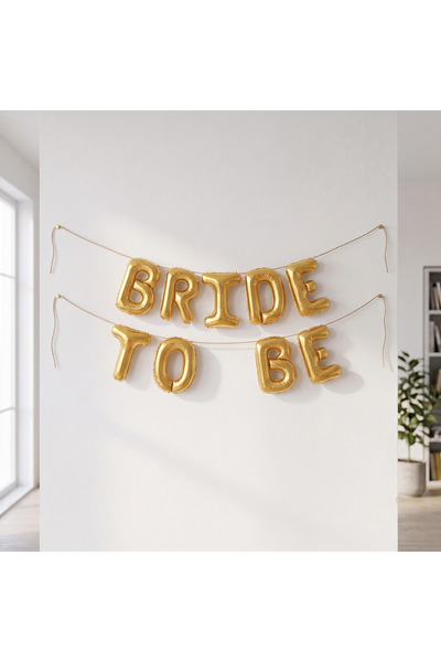 SırmalıHome Doğum Günü Partisi İçin Gold Folyo 'BRIDE TO BE' Yazılı 2mt ipli ...