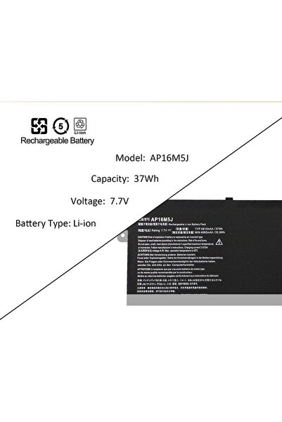 RedX Tech 7.7V 37WH/4500mAh; AP16M5J Compatible Laptop Battery for Acer Aspir...