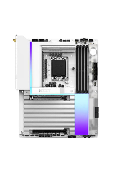 Nzxt N9 Z890 8000MHz(OC) DDR5 Soket LGA 1851 M.2 WIFI7 HDMI RGB Beyaz ATX Ana...