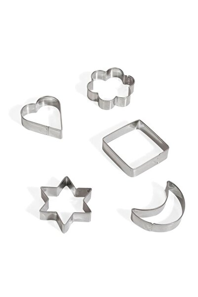 BAMI NETWORK Set Forme Metalice pentru Biscuiti, Culoare Argintie, Diverse Fo...