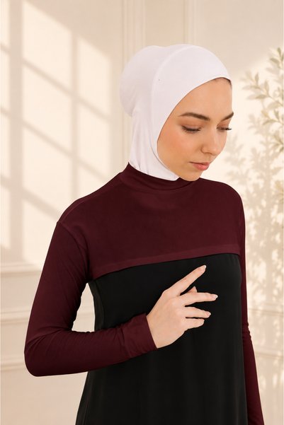 MORESUN Turtleneck Neck Collar Sleeveless Top - Lycra Women's Body Hijab Crop Bolero