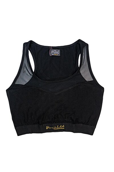 Paco & Co Μπλούζα crop top "Wild" μαύρη
