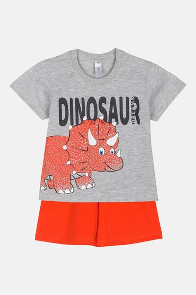 JOYCE Πυτζάμα αγόρι "Dinosaur" γκρι μελανζέ