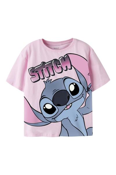 Name it Μπλούζα κοντομάνικη κορίτσι "Big stitch" ροζ