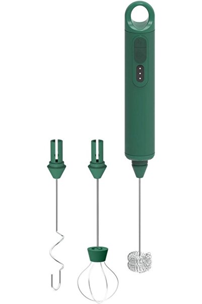 STARSTAR Handheld electric milk frother with 3 replaceable mixing heads - 3 s...