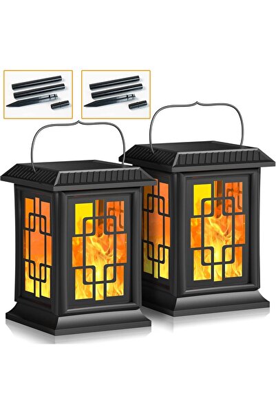 STARSTAR Outdoor Solar Lantern - Large LED Light, Two Operating Modes - Flame...