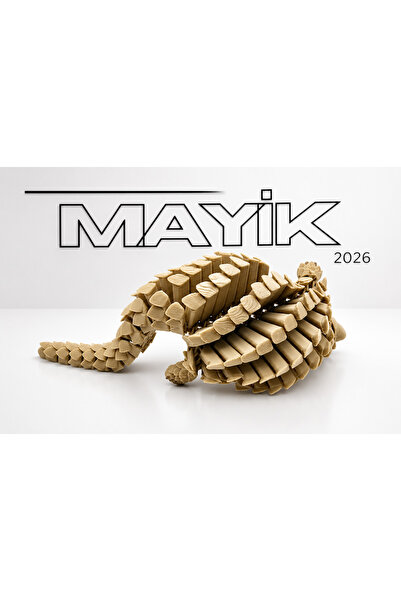 MAYİK2026 Hareketli Eklemli Pangolin Figürü Büyük Boy Oyuncak