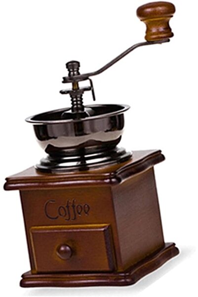 STARSTAR Manual coffee grinder with cork stopper – adjustable grind – wooden ...