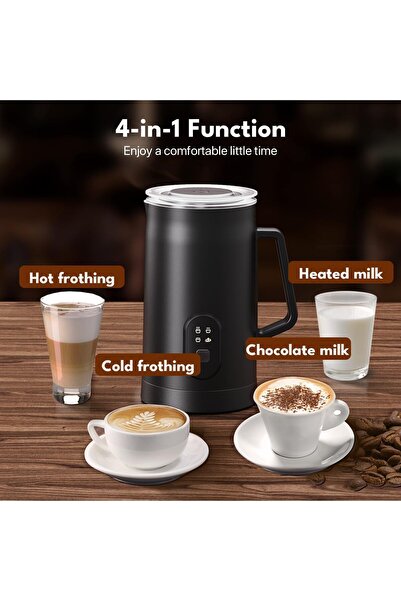 STARSTAR 4-in-1 electric milk frother has a 580ml capacity, supports both hot...