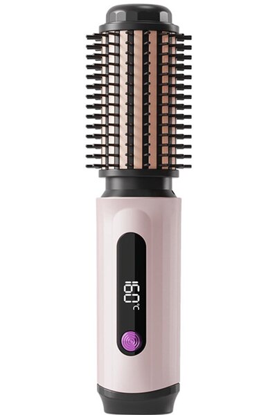 STARSTAR Cordless Curling Brush - 2-in-1 styling brush for curls, straight ha...