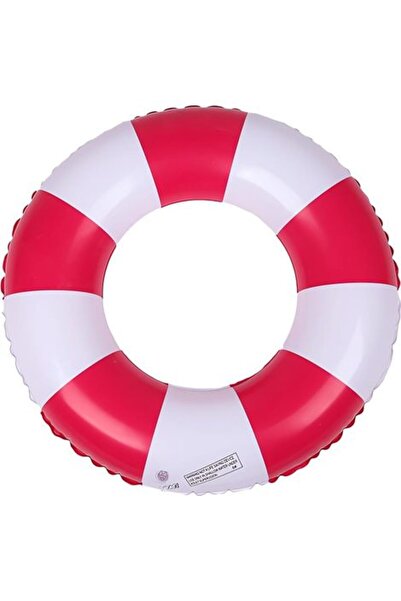 STARSTAR A set of 3 round inflatable PVC pool floats with a retro striped des...