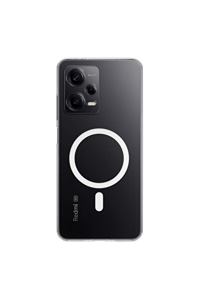 Zebana Xiaomi Redmi Note 12 Pro 5G Uyumlu Kılıf Sararmaz ClearMag Kılıf (M-Sa...