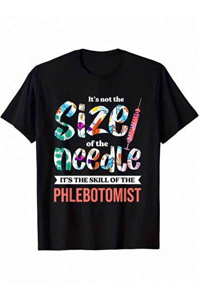 45 BPM Funny Phlebotomist T-Shirt Medical Technician Gift With "It's Not Size...
