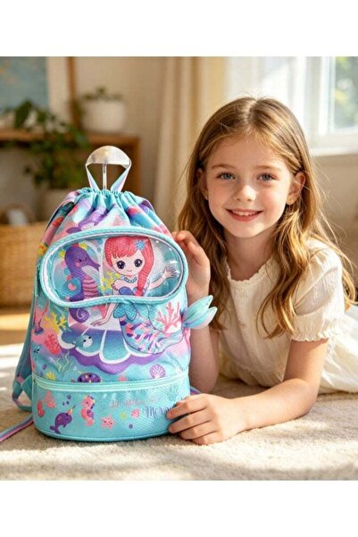 Five Dream House Kids Swim Bag Double Waterproof Swimming Backpack for Kids B...