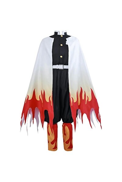 Funny Party Team Costum Cosplay Anime Demon Slayer, Kyojuro Rengoku, Echipă a...
