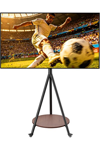 WISFOR WisforModern Tripod Easel TV Floor Stand with Wheels & Shelf, Height A...