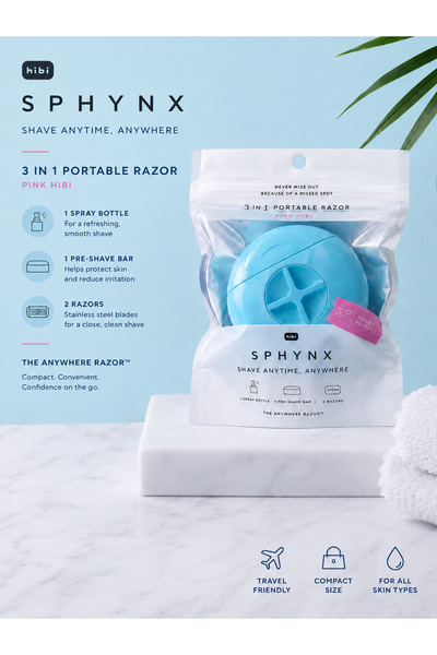 SPHYNX Portable Travel Razors For Women - Perfect For Touch Ups On-The-Go - R...