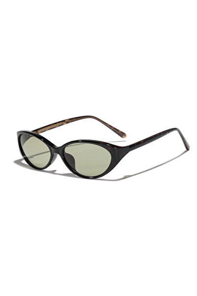 Toz Vintage Ovian Leopard Transparent Bone Frame Yellow Glass Vintage Retro O...