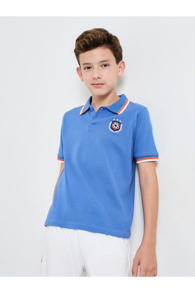 Styli Teen Boys Contrast Rib Polo T-Shirt