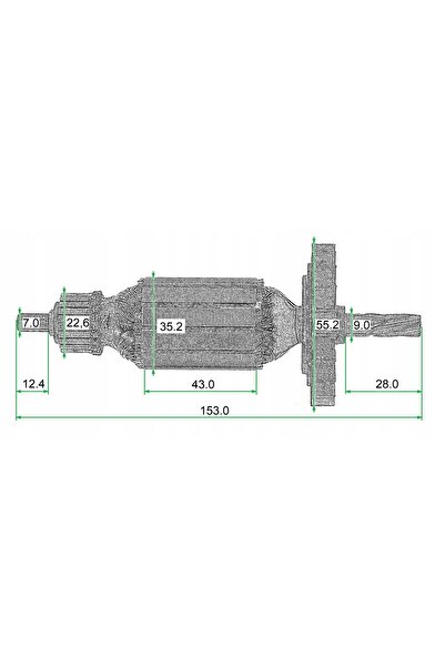 NO BRAND Rotor Bosch mașină de găurit cu percuție GSB 16 16R 1600