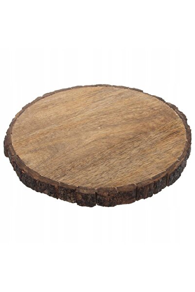 Orion Tavă din LEMN decorativă, suport, rondelă, felie de lemn, 30 cm