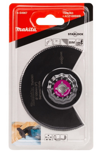 Makita Lamă de ferăstrău Starlock B-64967 pentru dispozitive multifuncționale...