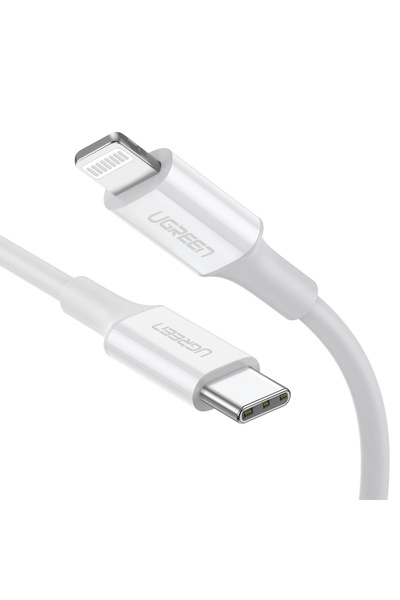 NO BRAND Cablu pentru iPhone MFi USB-C - Lightning 20W 3A 1m alb