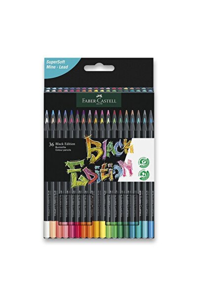 NO BRAND FABER-CASTELL 36 culori creioane cerate triunghiulare din lemn negru...