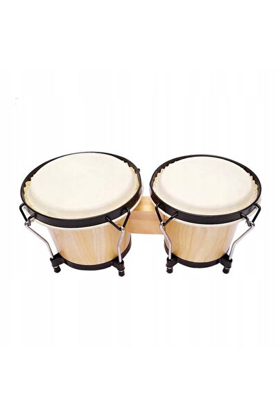 NO BRAND Bongo-uri din lemn Original Rythm Salsa + cheie