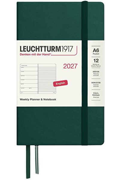 NO BRAND Agendă săptămânală cu caiet A6, planificator 2027 Leuchtturm1917
