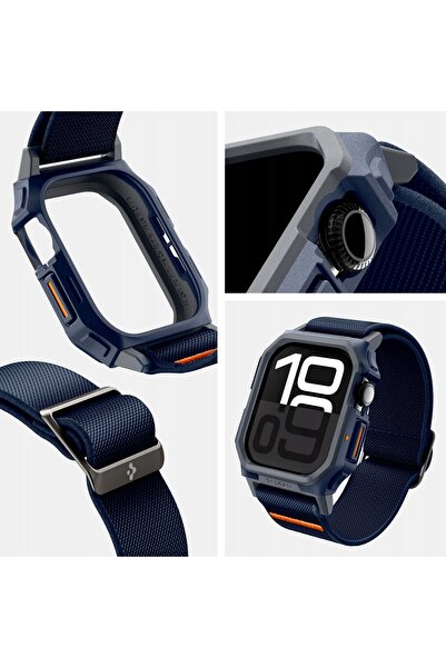 Spigen Carcasă Lite Fit Pro cu curea pentru Apple Watch 10 46mm, Albastru Marin