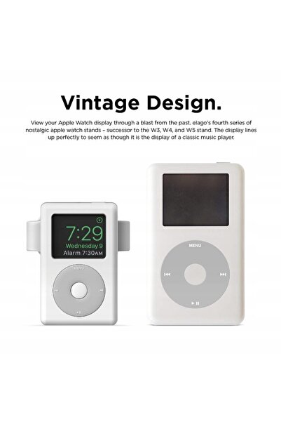 NO BRAND Suport Elago Silicone W6 pentru Apple Watch, Alb