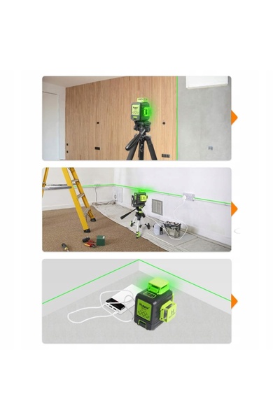 NO BRAND Nivelă laser verde Huepar 3x360 cu baterie litiu-ion J230