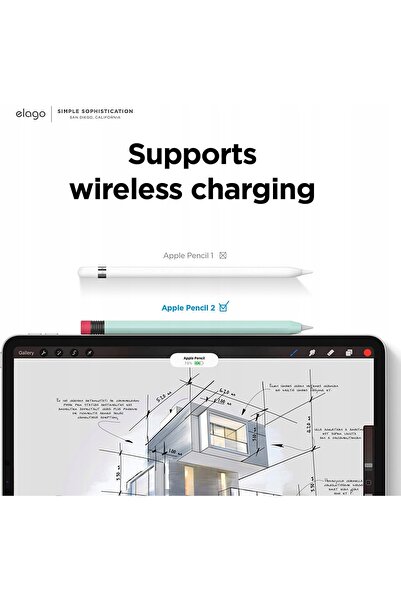 NO BRAND Husă de silicon Elago Etui Classic pentru Apple Pencil generația a 2...