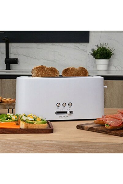 CECOTEC Prăjitor de pâine Toster Toast&Taste 10000 Extra Alb 980W 6 Reglaje d...