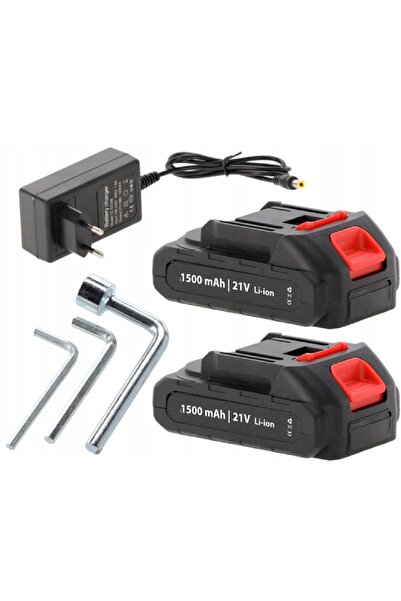 gardenline Foarfecă electrică de tăiat, fără fir, 21 V, 30 mm, cu 2 baterii ș...