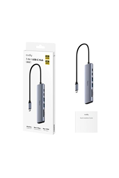 NO BRAND HUB USB 3.2 ADAPTOR USB-C CITITOR DE CARDURI HDMI SD/TF CUTE