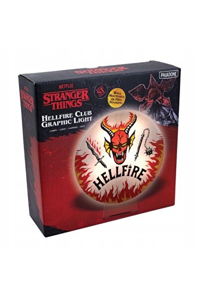 NO BRAND LAMPKA 3D STRANGER THINGS LOGO CLUB HELLFIRE CLUB