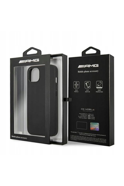 NO BRAND Husă pentru iPhone 13 mini, Piele AMG ștanțată la cald, husă de prot...