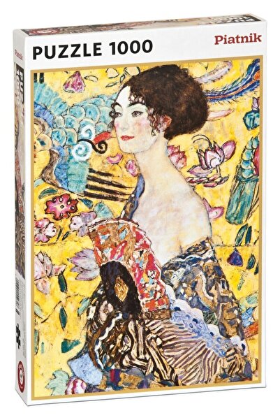 NO BRAND Puzzle - 1000 piese Klimt, Doamnă cu evantai PIATNIK