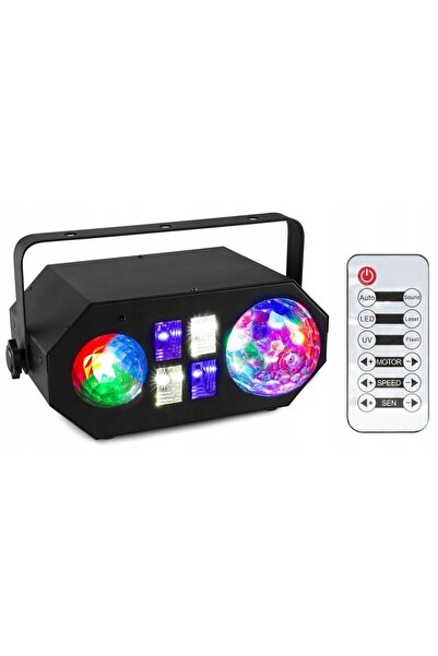 NO BRAND Lumină cu efect de discotecă 4-în-1 RGBW-UV, stroboscop și undă de apă