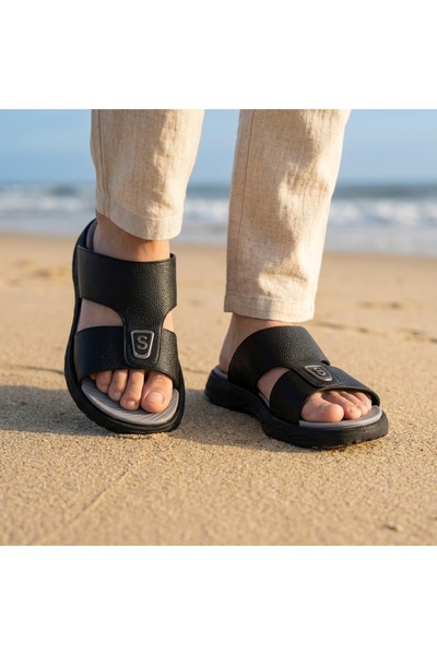 Fuzhoulanyang Men's Sandals | Wide Fit | Lightweight Non-Slip Sandals | Class...