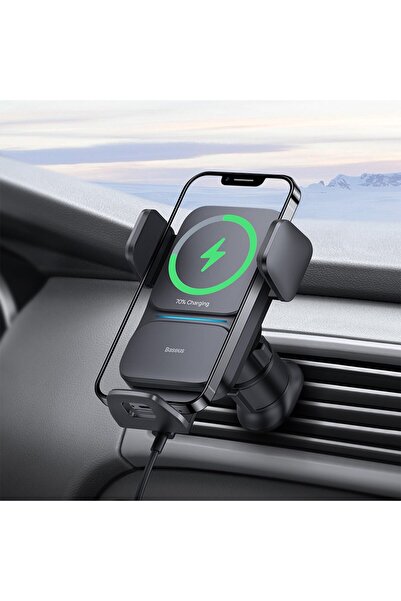 NO BRAND Suport auto BASEUS cu încărcător Qi pentru telefoane, pentru grila d...