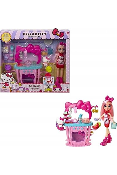 mattel PĂPUȘĂ HELLO KITTY CU BUCĂTĂRIE ȘI ACCESORII DE GĂTIT!