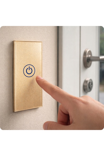NO BRAND BUTON EXTERIOR DE DESCHIDERE A UȘII, MONTAT PE PERETE, CU ILUMINARE LED