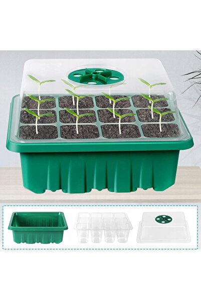 NO BRAND Mini-seră, set de 6 tăvițe pentru însămânțare cu 72 de celule, 0,8 mm